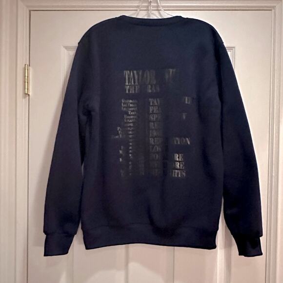 Taylor Swift The Eras Tour Merch Blue Crew Neck Sweatshirt Sweat Shirt LARGE - Picture 9 of 13